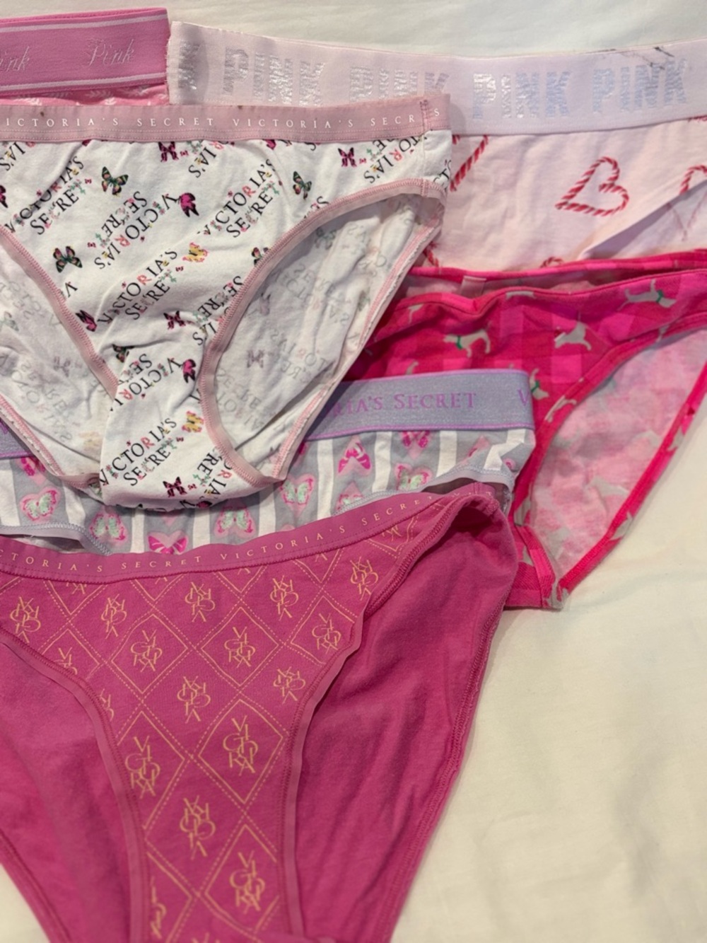 Victoria's Secret PINK Assorted Pink Bikini Briefs - Pack of 7 - Picture 3 of 3